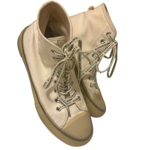 All Saints Women's Cream High-Top Sneakers